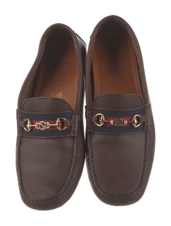Gucci Interlocking G Logo Leather Drivers