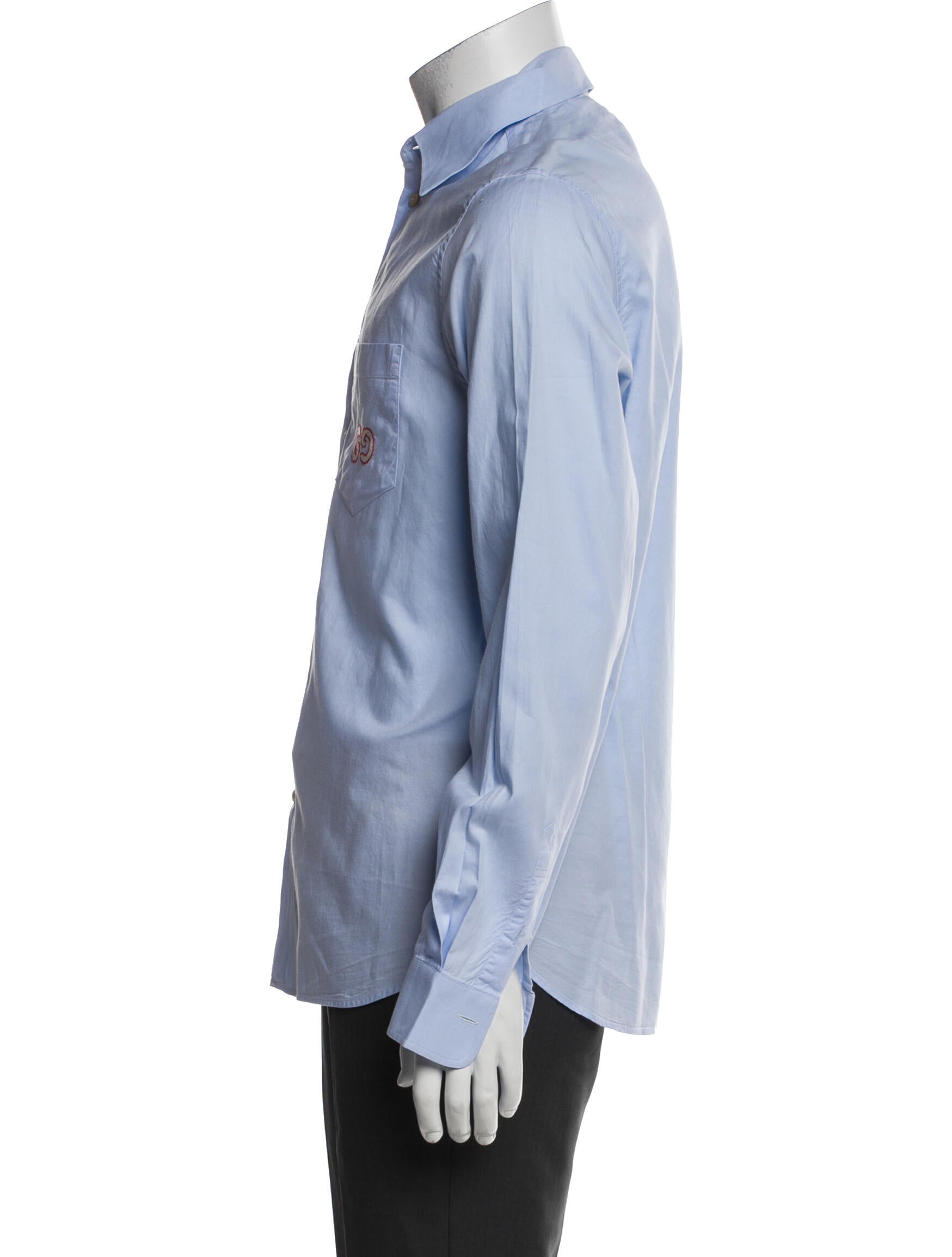 Gucci GG Logo Long Sleeve Dress Shirt