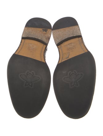 Gucci Sylvie Web Accent Leather Derby Shoes