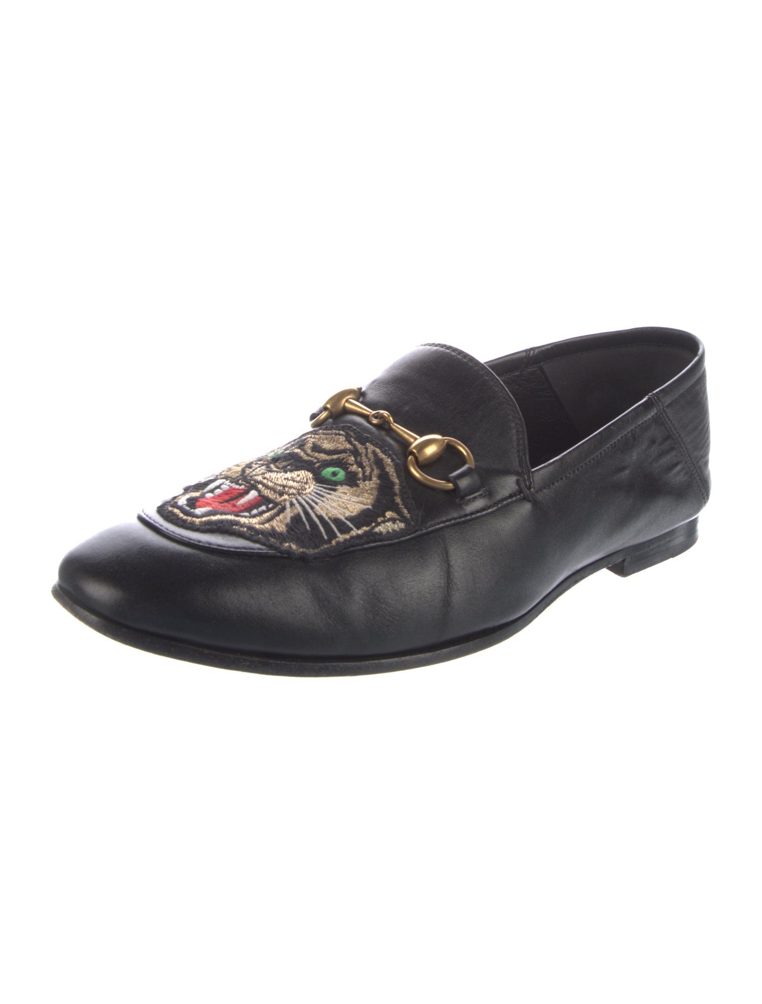 Gucci Horsebit Accent Leather Dress Loafers