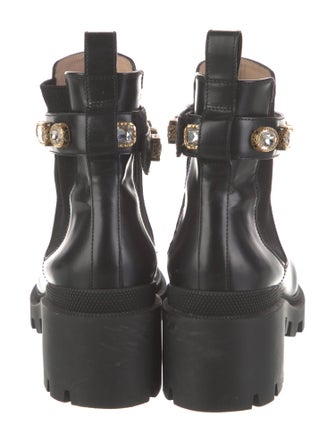 Gucci Double G Logo Leather Chelsea Boots