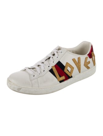 Gucci Sylvie Web Accent Leather Sneakers
