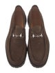 Gucci Horsebit Accent Suede Dress Loafers