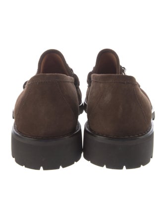 Gucci Horsebit Accent Suede Dress Loafers