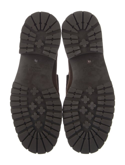 Gucci Horsebit Accent Suede Dress Loafers
