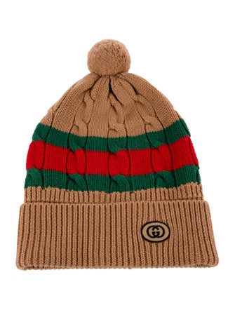 Gucci Gucci Webb Pattern Knit Beanie