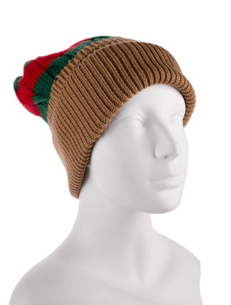 Gucci Gucci Webb Pattern Knit Beanie