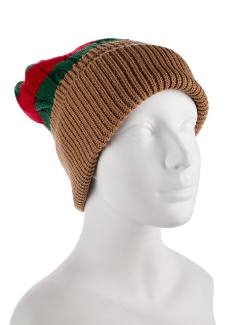 Gucci Gucci Webb Pattern Knit Beanie