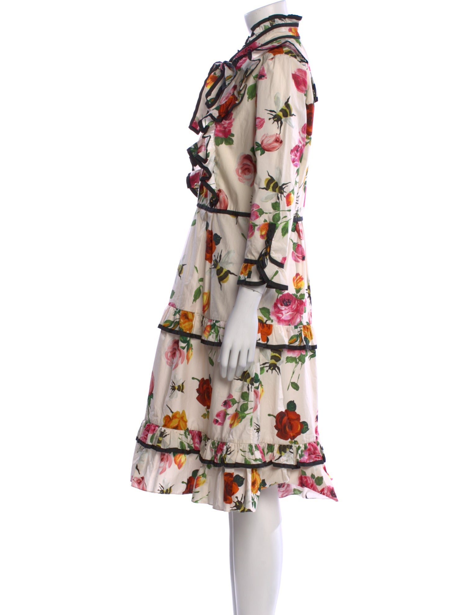 Gucci Floral Print Knee-Length Dress w/ Tags