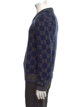 Gucci GG Logo V-Neck Pullover