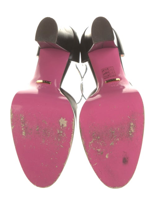 Gucci Leather Crystal Embellishments D'Orsay Pumps