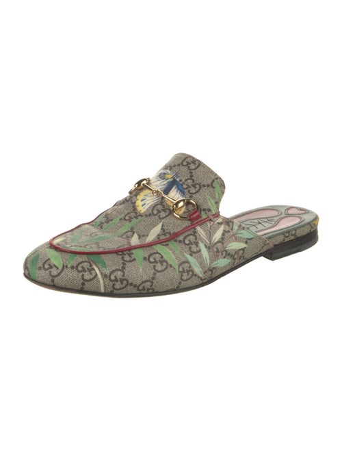 Gucci Horsebit Accent Floral Print Mules