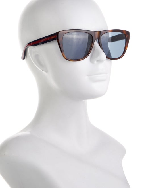 Gucci Sylvie Web Accent Square Sunglasses