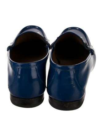 Gucci Horsebit Accent Patent Leather Dress Loafers