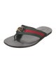 Gucci Web Accent Leather Sandals