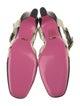Gucci Faux Pearl Accents Leather T-Strap Pumps