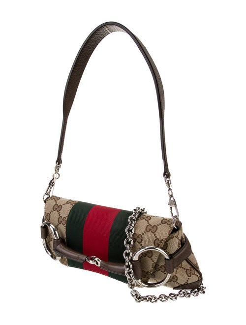 Gucci GG Canvas Horsebit Chain Small