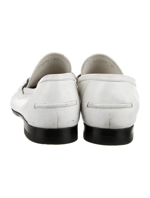 Gucci Web Accent Leather Loafers