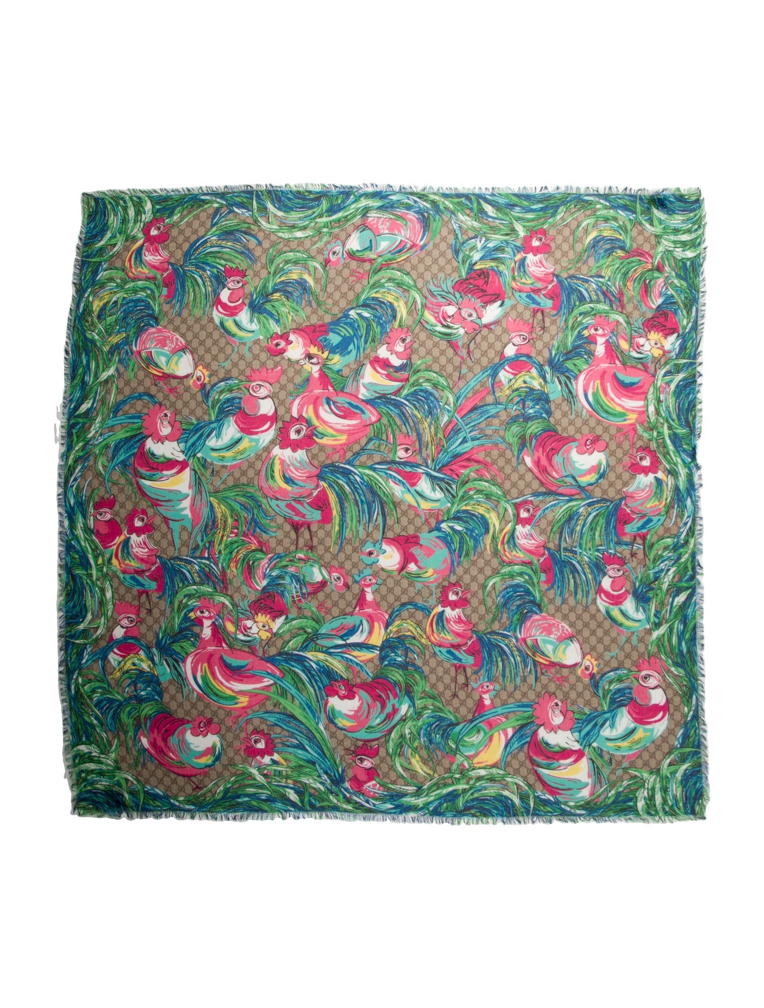 Gucci Silk Paisley Print Scarf