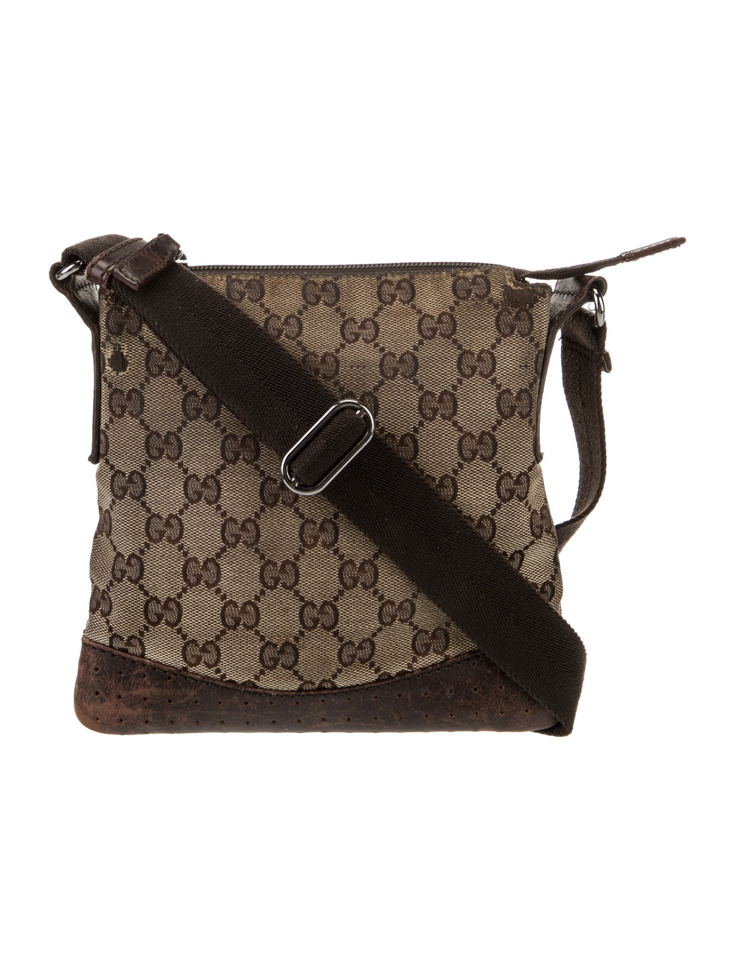 Gucci GG Canvas Messenger Bag Vintage