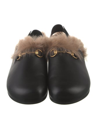 Gucci Horsebit Accent Leather Slippers