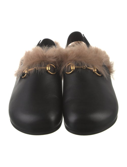 Gucci Horsebit Accent Leather Slippers