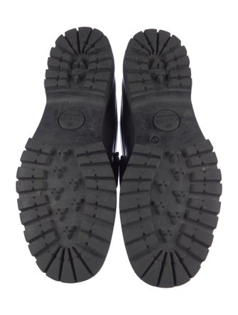 Gucci Web Accent Leather Loafers