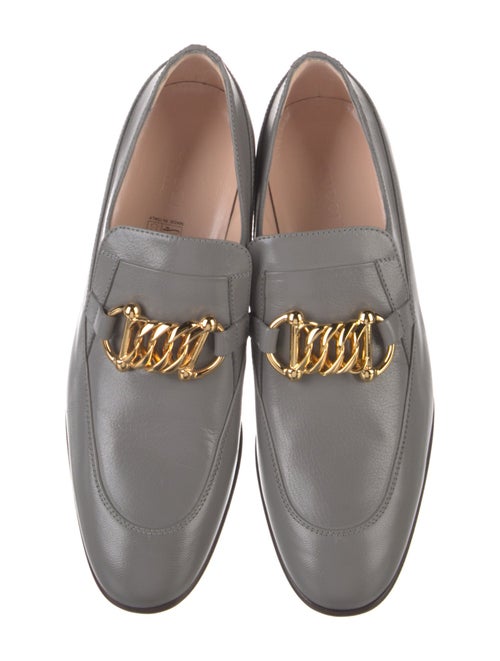 Gucci Chain-Link Accent Leather Pumps