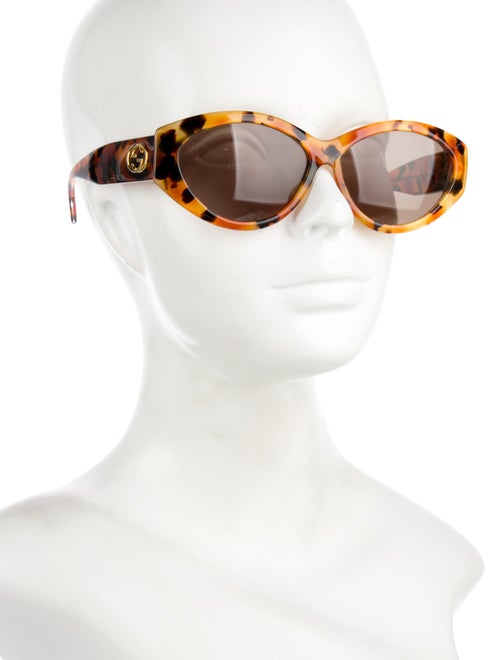 Gucci Interlocking G Logo Round Sunglasses