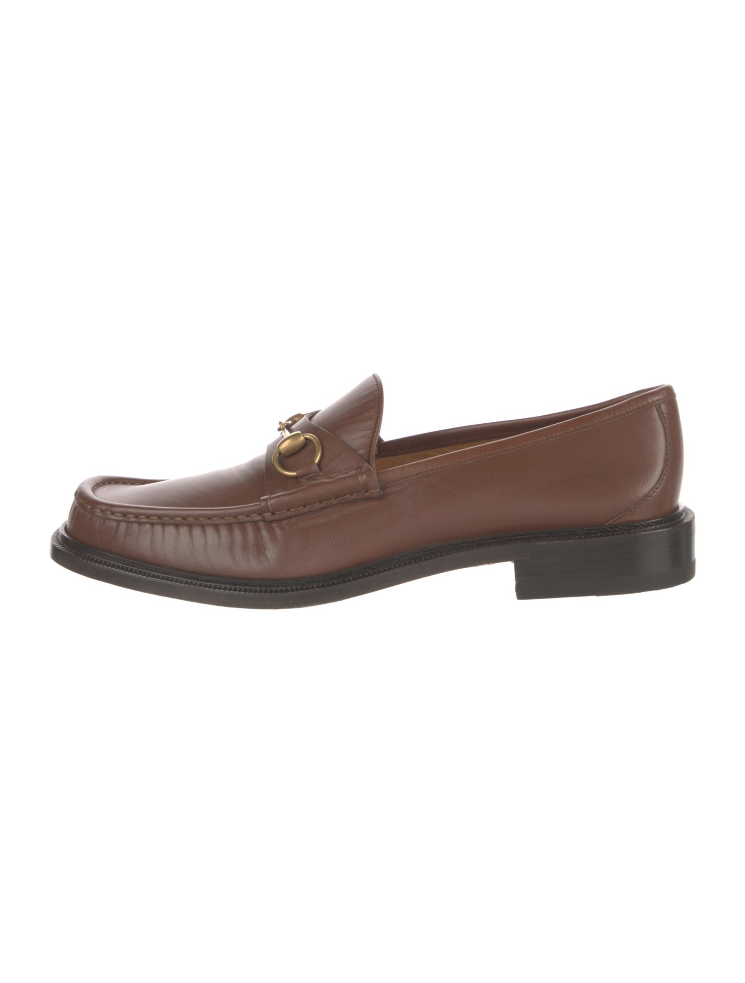 Gucci Horsebit Accent Leather Dress Loafers