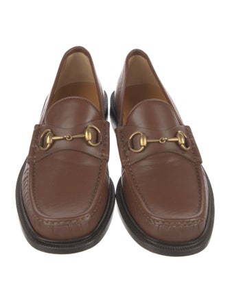 Gucci Horsebit Accent Leather Dress Loafers