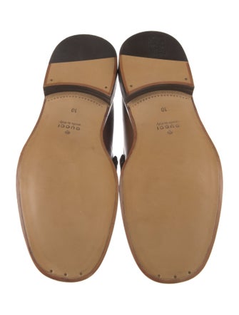 Gucci Horsebit Accent Leather Dress Loafers