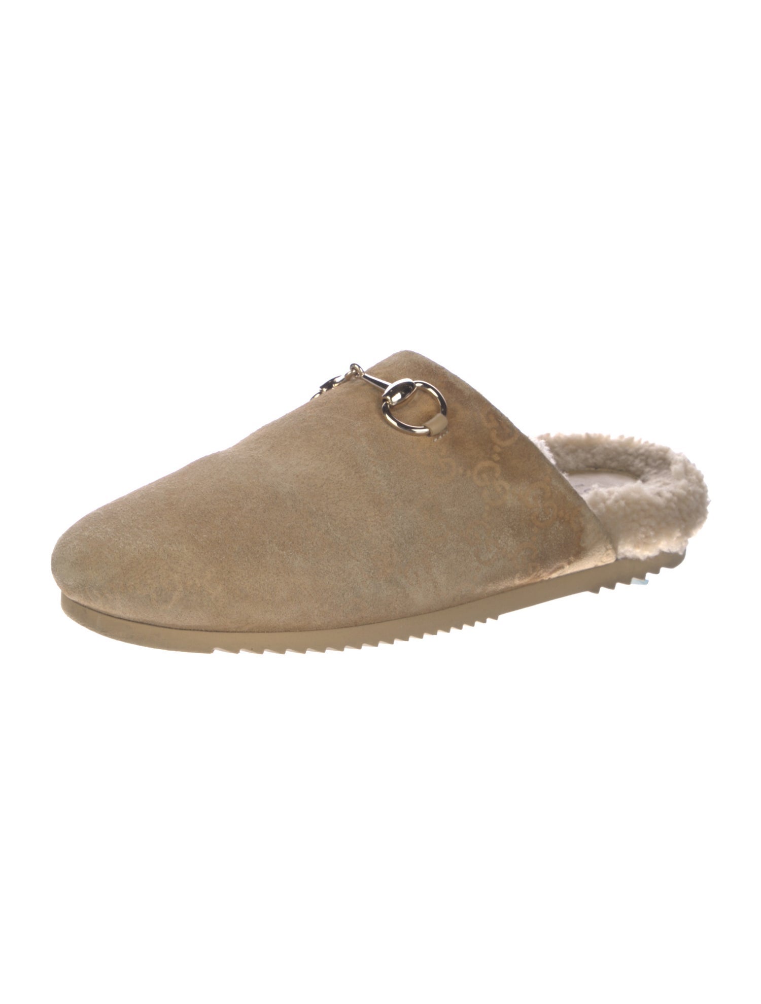 Gucci Horsebit Accent Suede Mules