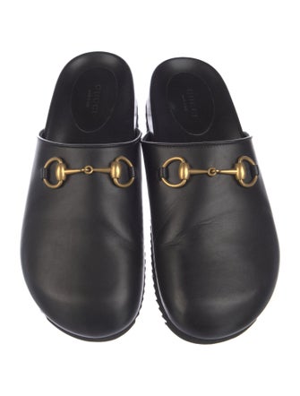 Gucci Horsebit Accent Leather Mules