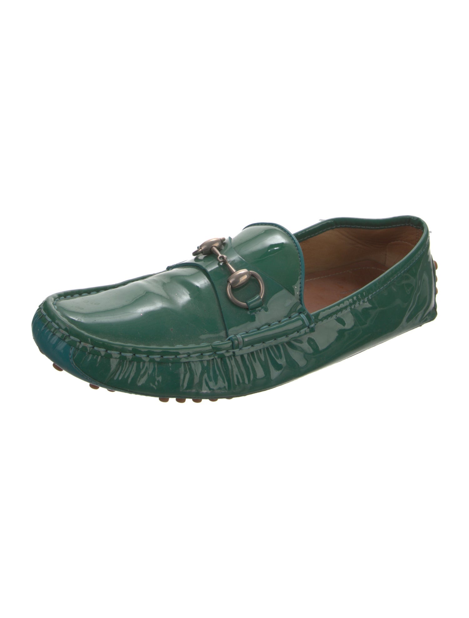 Gucci 1955 Horsebit Accent Patent Leather Loafers
