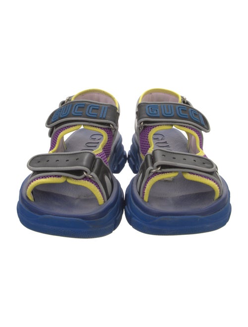 Gucci Leather Colorblock Pattern Slingback Sandals