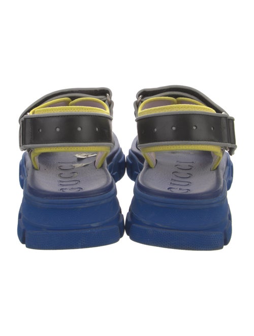 Gucci Leather Colorblock Pattern Slingback Sandals