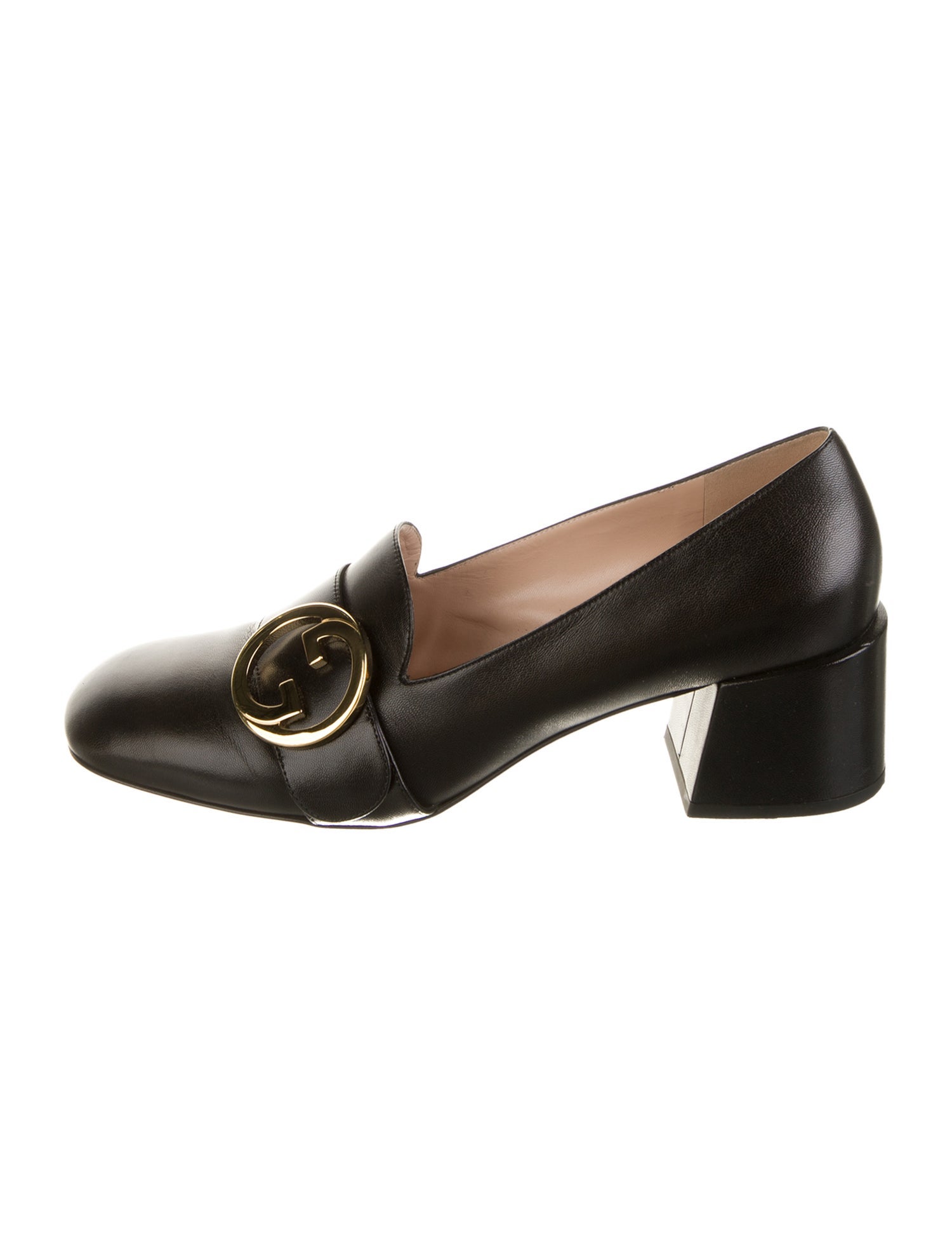 Gucci Interlocking G Logo Leather Pumps