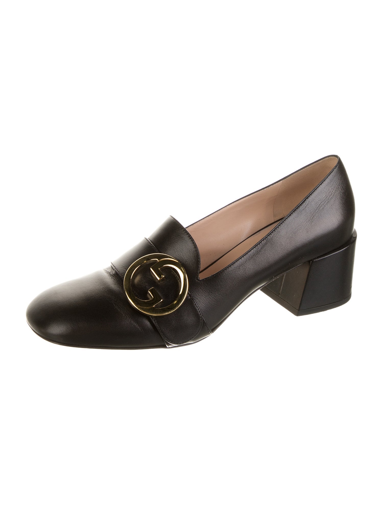 Gucci Interlocking G Logo Leather Pumps