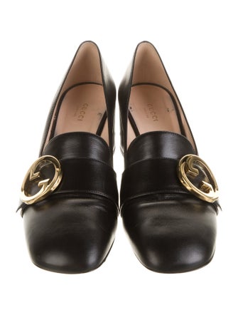 Gucci Interlocking G Logo Leather Pumps