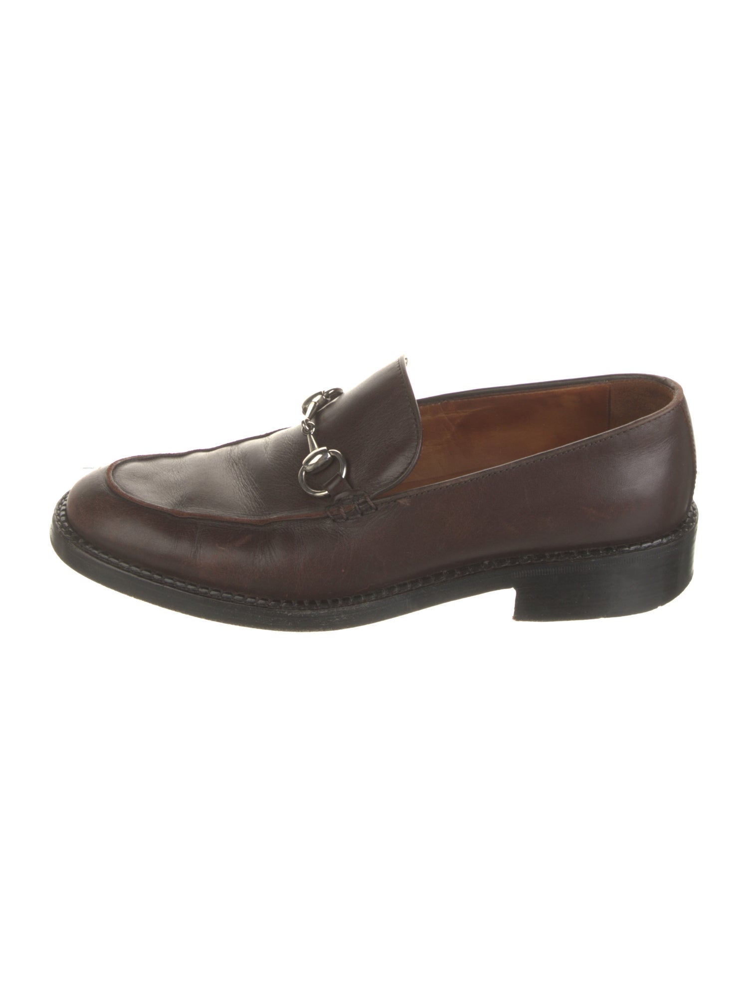 Gucci Horsebit Accent Leather Loafers