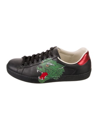 Gucci Web Accent Leather Sneakers