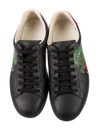 Gucci Web Accent Leather Sneakers