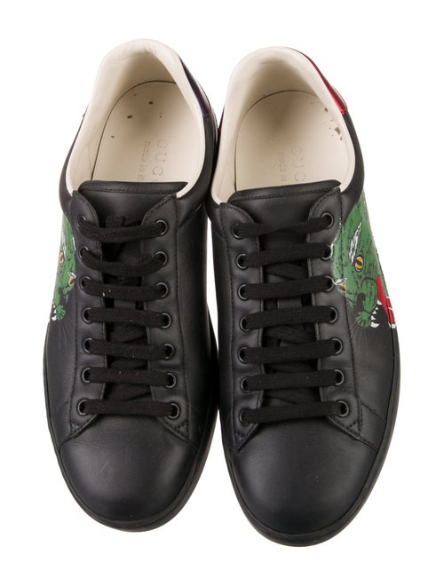 Gucci Web Accent Leather Sneakers