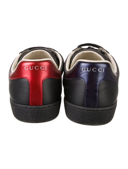 Gucci Web Accent Leather Sneakers