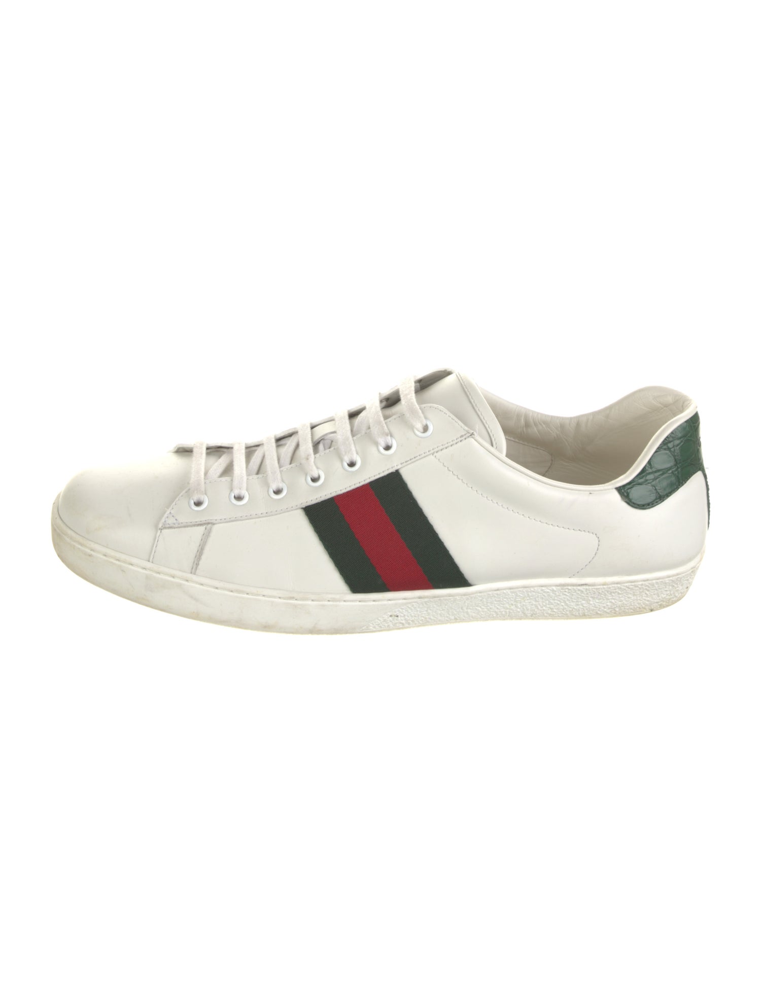 Gucci Web Accent Leather Sneakers