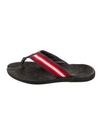 Gucci Striped Flip Flops