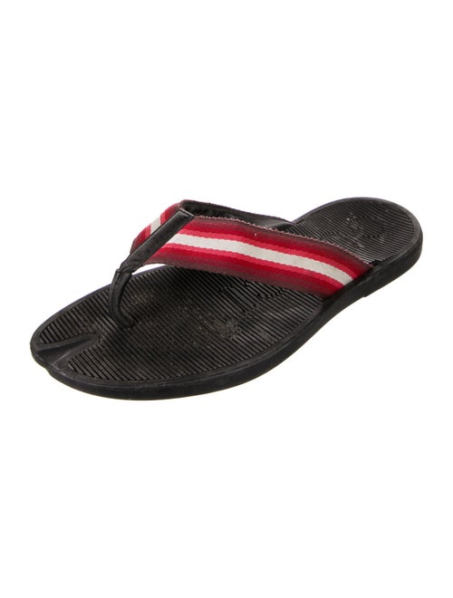 Gucci Striped Flip Flops