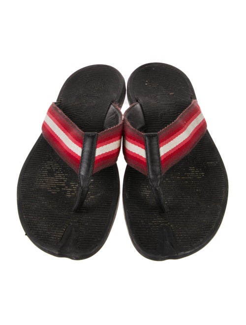Gucci Striped Flip Flops