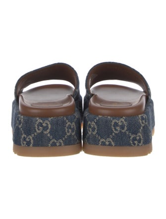 Gucci GG Denim Denim Slides